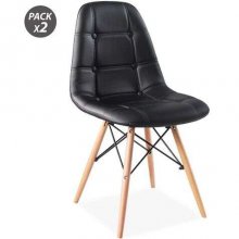 Muvip Pack 2 Sillas Design D300 - Color Negro Muvip Pack 2 Sillas Design D300 - Color Negro