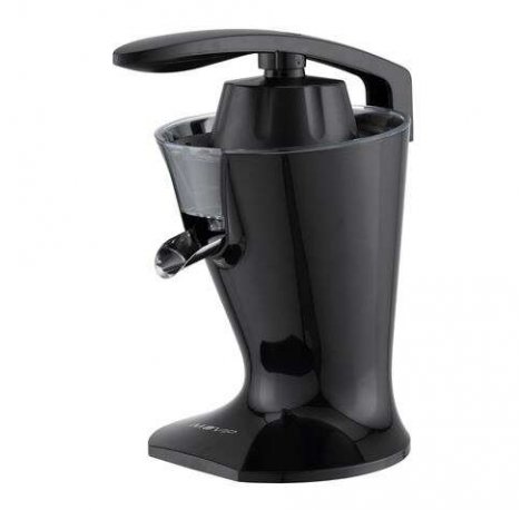 Muvip Black Design Exprimidor Electrico 160W - Comodo Mango para Presionar - Filtro de Acero Inoxidable - Sistema Antigoteo - 2 Tamaños de Conos
