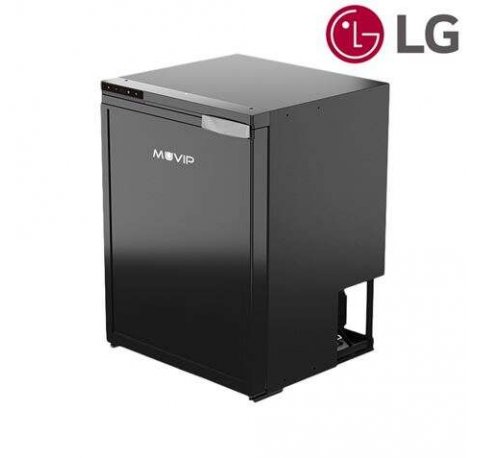 Muvip Nevera Fija con Compresor LG 65L - Conexion 12/24/220V - Consumo 60W - Proteccion Bateria Vehiculo - Luz LED Interior - Temperatura Regulable - Dos Zonas de Frio - Control desde APP - Color Gris