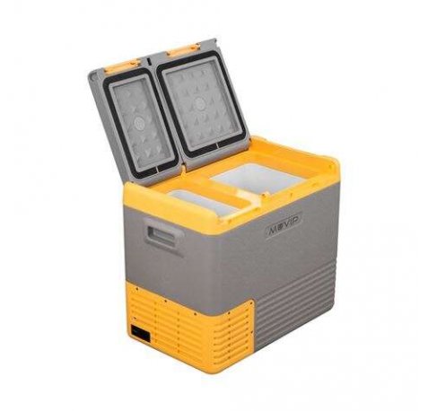 Muvip Nevera Portatil con Compresor 40 Litros Doble Zona - Asas de Transporte - Compresor Silencioso - Color Gris