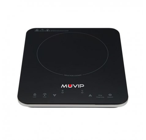 Muvip Cocina de Induccion 2000W - 10 Niveles de Potencia - Temporizador - Control contra el Sobrecalentamiento - Bloqueo Infantil