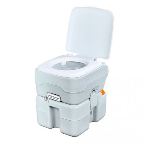 Muvip Inodoro Quimico Portatil 20 Litros con Nivel - Color Blanco