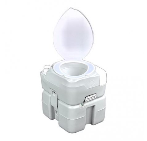Muvip Inodoro Quimico Portatil 20 Litros Diagonal con Nivel - Color Blanco