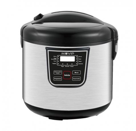 Muvip Olla a Presion Electrica - 5 Litros - 11 Programas Disponibles - 900W - Display LED - Acero Inoxidable - Totalmente Desmontable - Control de Tiempo y Temperatura