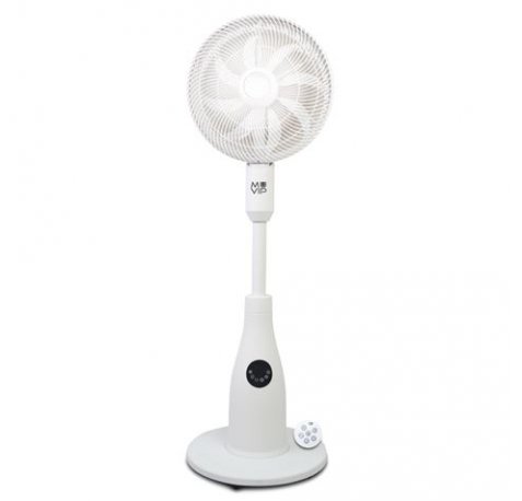 Muvip Ventilador de Pie 80W 8 Aspas - 7 Velocidades - Nebulizador - Funcion de Oscilacion - Luz LED - Color Blanco