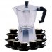 Muvip MV0605 Cafetera de Aluminio - Capacidad 9 Tazas - Mango de Baquelita Termoresistente Ergonomico - Apta para Placas Electricas, Vitroceramicas, Gas e Induccion - Color Aluminio