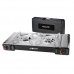 Muvip Cocina de Gas Portatil 2 Fuegos - Doble Bombona - Encendido Automatico - Quemador de Aluminio - Valvula de Doble Sellado - Proteccion Contra Sobretension - Maleta de Transporte