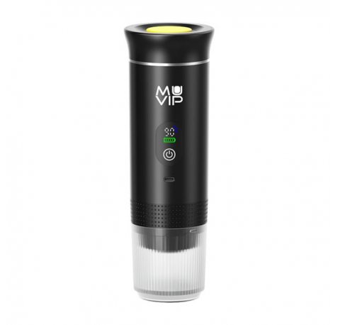 Muvip Xpresscup Cafetera Portatil - Compatible con Cafe Molido y Capsulas DG y NS - Presion de 20 Bares - Modo Caliente y Frio - Color Negro