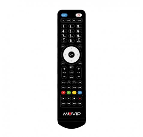 Muvip Mando a Distancia 4 en 1 Universal - Programable - Aprendizaje Desde el Mando Original - Color Negro
