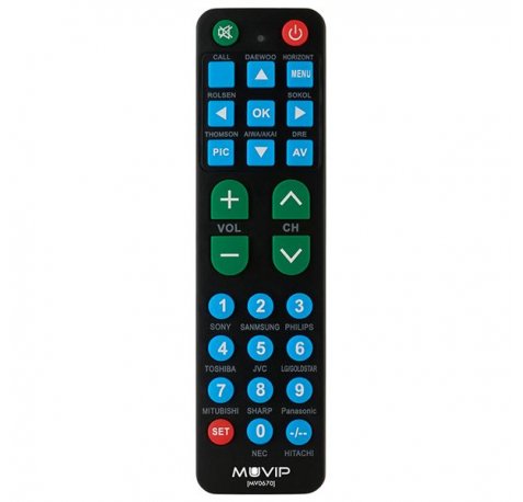 Muvip MV0670 Mando a Distancia Universal - Teclas Grandes - Configuracion Sencilla