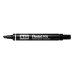 Pentel Pen N60 Rotulador Permanente - Punta Biselada Resistente y Duradera - Resistente a Agua y Luz - Color Negro (12 uds)