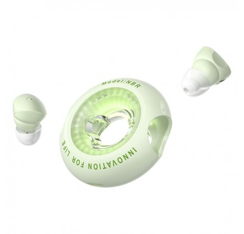 Vention Tiny T17 Auriculares Bluetooth 5.3 con Estuche de Carga - True Wireless - 6h Autonomia - LED - Color Verde