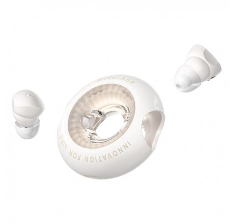 Vention Tiny T17 Auriculares Bluetooth 5.3 con Estuche de Carga - True Wireless - 6h Autonomia - LED - Color Beige