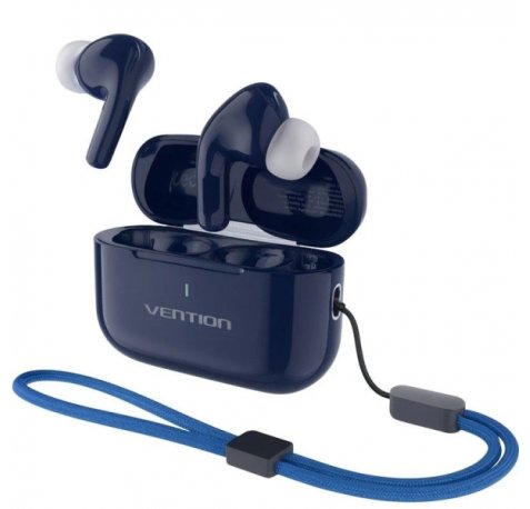 Vention Echo Lite E11 Plus Auriculares Intraurales Inalambricos - Bluetooth 6.0 - Autonomia hasta 6h - Estuche con Bateria de 250mAh - Color Azul