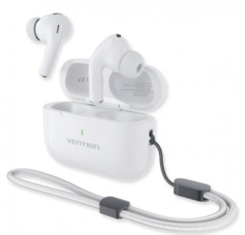 Vention Echo Lite E11 Plus Auriculares Intraurales Inalambricos - Bluetooth 6.0 - Autonomia hasta 6h - Estuche con Bateria de 250mAh - Color Blanco