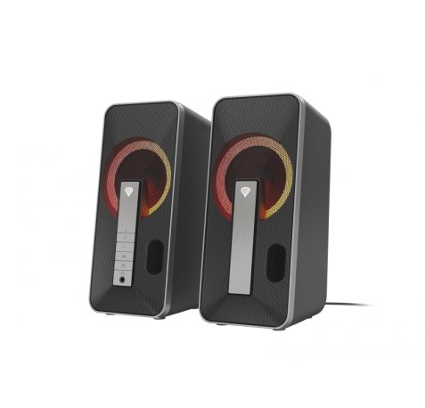 Genesis Hellium 100BT Altavoces 2.0 10W - USB - Bluetooth / Minijack - RGB -  Color Negro