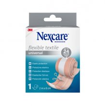 Nexcare Universal Flexible Textile Aposito para Cortar - 1m x 6Â cm - Transpirable - Elastico - Color Piel