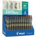 Pilot Expositor 60 Boligrafos de Bola Retractiles B2P Ecoball BeGreen + 10 B2P Gel BeGreen - 86,64% de Plastico Reciclado - Recargable - Colores surtidos