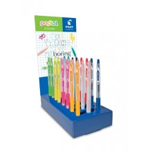 Pilot Pop Lol Expositor de 24 Boligrafos de Tinta Gel Retractiles - Punta 0.7mm - Trazo 0.32mm - Grip de Agarre - Colores Surtidos