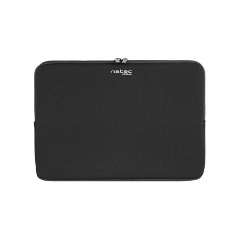 Natec Coral Funda par Portatiles de 15.6" - Neopreno - Doble Cremallera - Delgada y Resistente - Color Negro