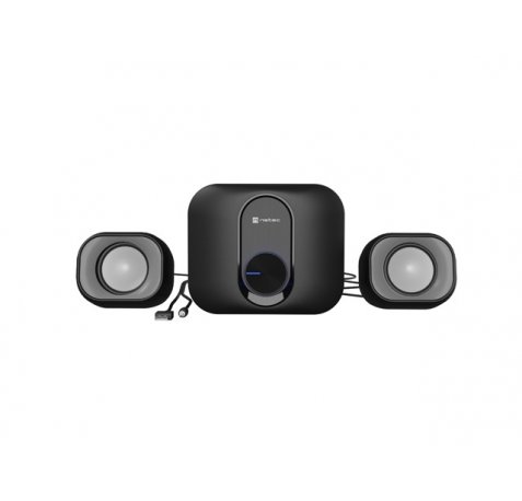 Natec Pug Altavoces 2.1 11W RMS - DiseÃ±o Compacto con Subwoofer Dedicado - AlimentaciÃ³n USB - Plug and Play - Color Negro