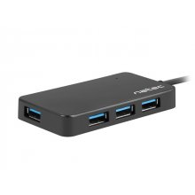 Natec Moth Hub USB - 4 Puertos USB 3.0 - Color Negro