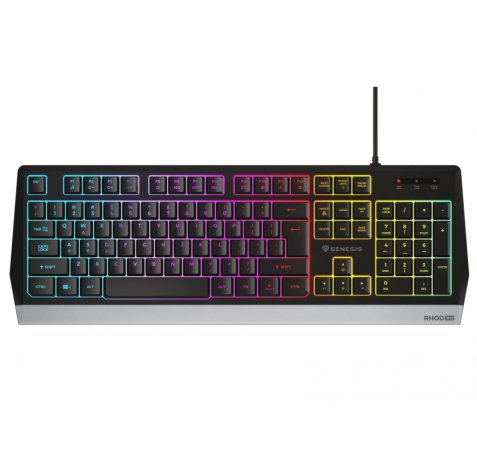 Genesis Rhod 300 Teclado Gaming Membrana - RGB - Anti-ghosting - Teclas Multimedia - Disposicion Portuguesa - Color Negro