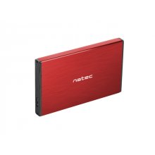 Natec Rhino GO Caja Externa para Discos HDD/SSD SATA 2.5" - USB 3.0 - Compatible con Discos de Hasta 4TB - Plug and Play - Color Rojo