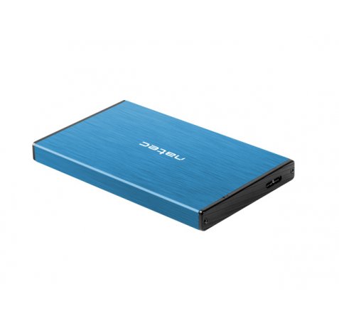 Natec Rhino GO Caja Externa para Discos HDD/SSD SATA 2.5" - USB 3.0 - Compatible con Discos de Hasta 4TB - Plug and Play - Color Azul