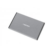 Natec Rhino GO Caja Externa para Discos HDD/SSD SATA 2.5" - USB 3.0 - Compatible con Discos de Hasta 4TB - Plug and Play - Color Gris