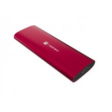 Natec Rhino Lite M.2 Caja Externa para Discos SSD M.2 - NVME/PCIe - USB-C 3.2 - Compatible con Discos de Hasta 10TB - Color Rojo