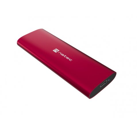 Natec Rhino Lite M.2 Caja Externa para Discos SSD M.2 - NVME/PCIe - USB-C 3.2 - Compatible con Discos de Hasta 10TB - Color Rojo