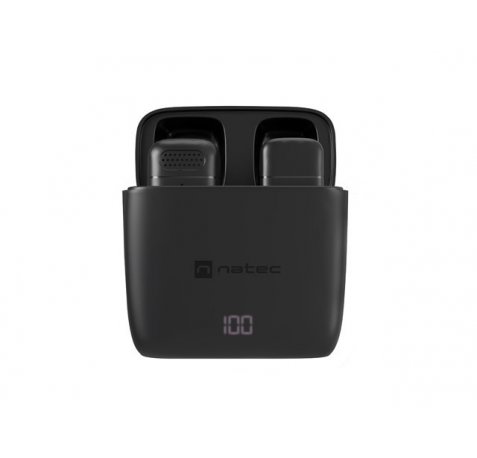 Natec Hopper Lavalier Microfono Inalambrico Conector USB-C - Alta Sensibilidad - Frecuencia Hasta 48 kHz