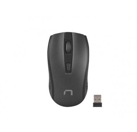 Natec Jay 2 Raton Optico Inalambrico - 1600 dpi - 2,4 Ghz - Adaptador USB - 4 Botones - Color Negro