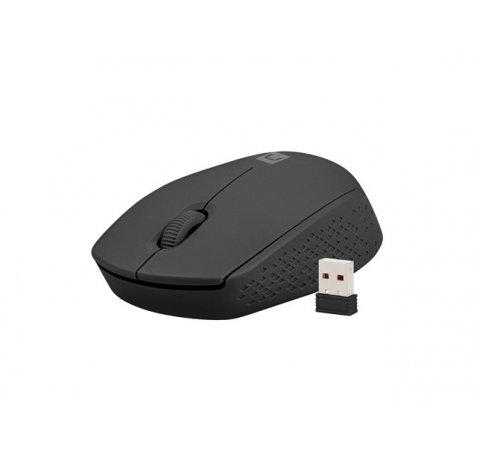 Natec Stork Raton Optico Inalambrico - 1600 dpi - Adaptador USB - 3 Botones - Color Negro