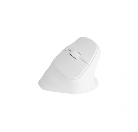 Natec Crake 2 Raton Optico Vertical Inalambrico - 2.400 dpi - Bluetooth + 2,4Ghz - 6 Botones - Color Blanco