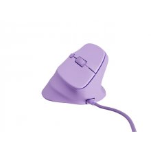 Natec Crake 2 Pro Raton Optico Vertical - 12.800 dpi - Programable - Ergonomico - Ilumincacion RGB Personalizable - Color Lavanda