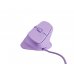 Natec Crake 2 Pro Raton Optico Vertical - 12.800 dpi - Programable - Ergonomico - Ilumincacion RGB Personalizable - Color Lavanda