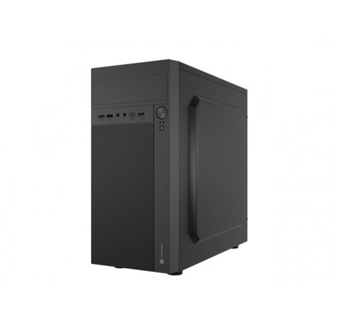 Natec Helix USB-C Caja Mini Torre MiniATX - Compatible Micro-ATX y Mini-ITX - 1xUSB-C, 2xUSB 3.0, 2xUSB2.0 y 2xMiniJack - Color Negro