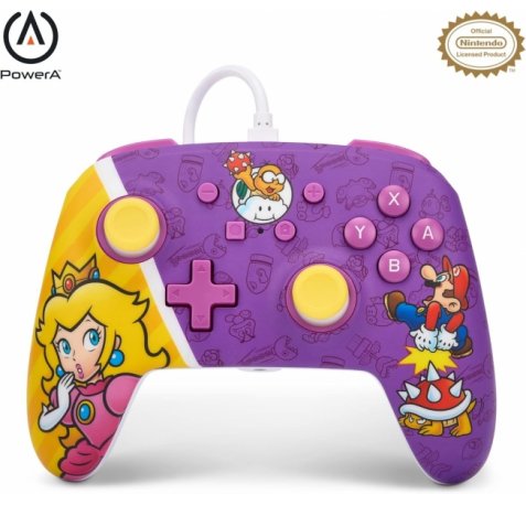 PowerA Mando con Cable Enhanced para Nintendo Switch - Princess Peach Battle