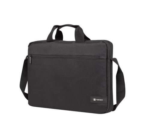 Natec Wallaroo 2 Maletin para Portatiles de 15.6" + Raton Inalambrico, 2 en 1 -  Raton 1600Dpi Ergonomico - Color Negro