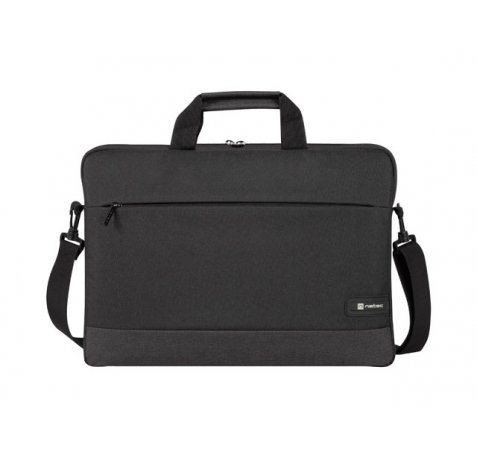 Natec Goa Maletin para Portatiles de 15.6" - Ligero y Acolchado - Bolsillo Frontal - Color Negro