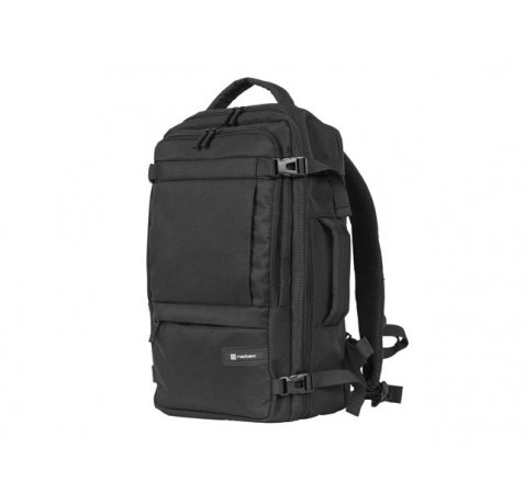 Natec Camel Lite Mochila de Viaje 2 en 1 para Portatiles de 15.6" - Equipaje de Mano de 19 Litros - Color Negro