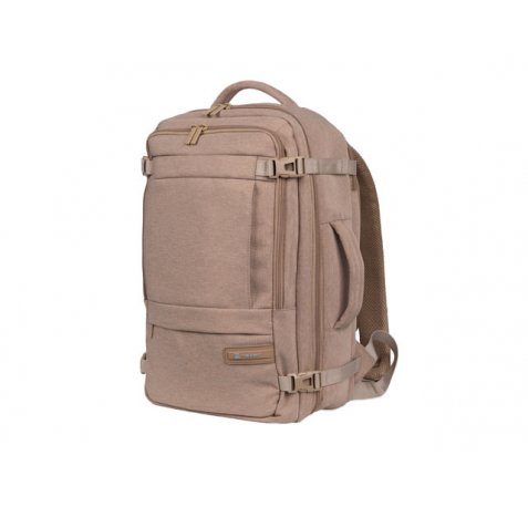 Natec Camel Lite Mochila de Viaje 2 en 1 para Portatiles de 15.6" - Equipaje de Mano de 19 Litros - Color Beige