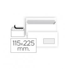 Sam Pack de 500 Sobres Americanos de Papel Offset 90grs con Ventana a la Derecha - Medidas 115x225mm - Especial para Impresoras Laser - Autoadhesivo con Tira de Silicona - Color Blanco