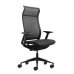 Oqonos Cherg 028 Silla de Oficina Ergonomica con Respaldo y Asiento de Malla Elastica, Mecanismo Autobalanceado, Reposabrazos 4D, Asiento Deslizable y Ruedas de Silicona - Negro
