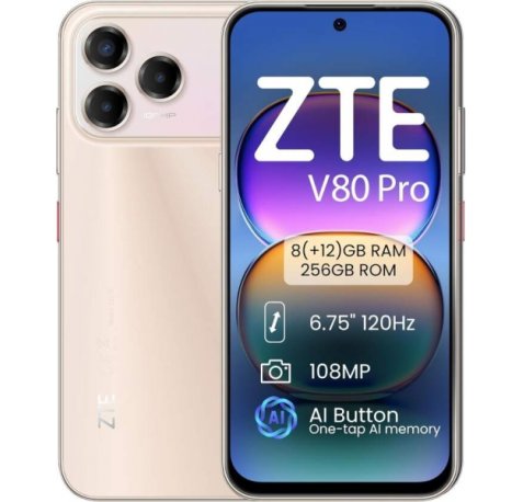 ZTE Blade V80 Pro Smartphone Pantalla 6,7" - 8 GB - 256 GB - 120 Hz - Camara 108 MP -  Bateria 5000 mAh - Color Dorado