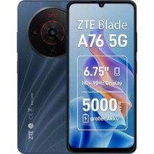 ZTE Blade A76 5G Smartphone Pantalla 6,75" - 6+6 GB RAM - 128 GB - 90 Hz - Camara 50 MP -  Bateria 5000 mAh - Color Negro