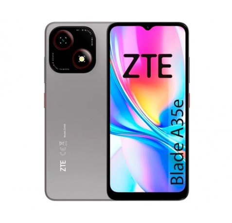 ZTE Blade A35e Smartphone Pantalla 6,52" - 2+2GB RAM - 64 GB - Bateria 5000 mAh - Color Gris