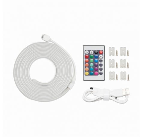 Vention Tira de Luces LED de Neon - Control Remoto - USB 5V - Flexible y Duradera - Resistente al Agua IP65 - Color Varios